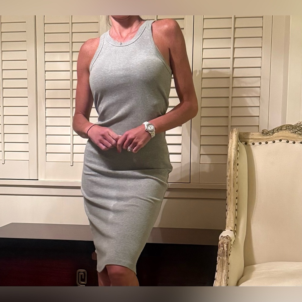 MOTHER jeans ribbed midi dress S-M